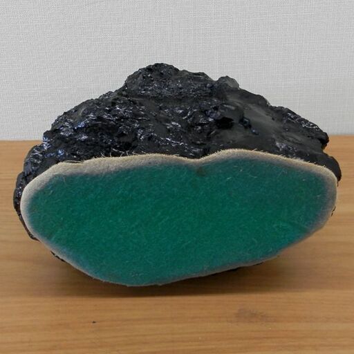 北海道 特選 黒ダイヤ 石炭 プレート付 重量約2.5kg 21×18.5×12cm 観賞石 ディスプレイ オブジェ 札幌 西区 西野