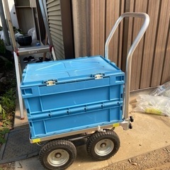 ステンレスカート台車　プラコンテナ