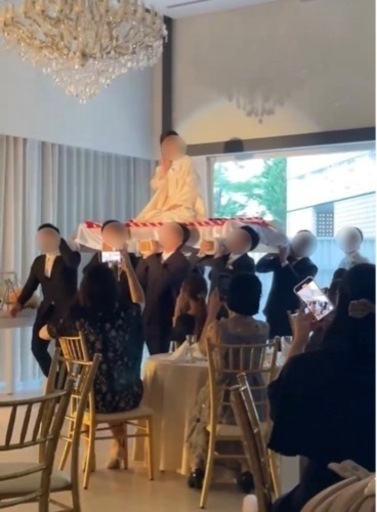 【値下げ】お神輿　二人乗り　特注品 値下げ】お神輿 二人乗り 特注品