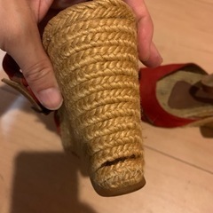 gaimo サンダル　赤色　の画像