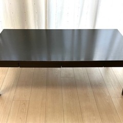 【引取限定】ローテーブル◆黒 引出し付き
