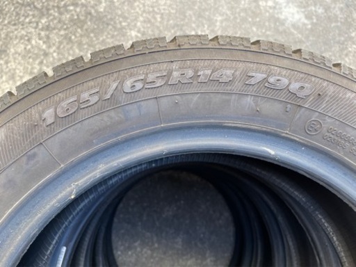 811-2)はめ替え込み！165/65R14 トーヨースタッドレス中古4本セット！19年製ガリットGIZ