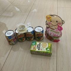 【受渡決定】明治らくらくミルク4缶、アタッチメント、離乳食