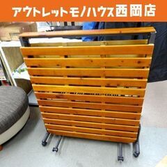 折りたたみベッド シングル すのこ 木製×スチール かんたん 折...