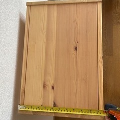 【お譲りします】IKEA 天然木の三段シェルフの画像
