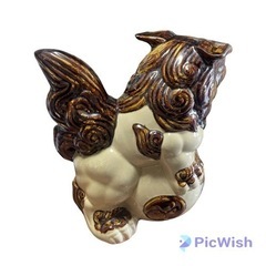 琉球焼きシーサー　置物　30cm ビッグサイズ！【リサイクルショップ道楽屋】の画像