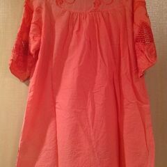 レース　半袖　チュニック　M〜Ｌサイズ　丈長めの画像