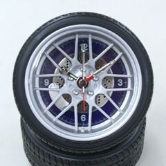 タイヤクロック 置時計 アラーム付き クオーツ 目覚まし時計 インテリア 札幌市 清田区 平岡の画像