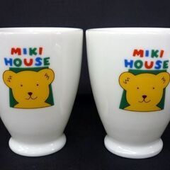 ☆MIKI HOUSE カップ6点セット ミキハウス 高さ8.8cm 口径7.2cm 陶器 マグカップ コップ プッチー くま クマ 札幌 北20条店の画像