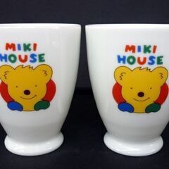 ☆MIKI HOUSE カップ6点セット ミキハウス 高さ8.8cm 口径7.2cm 陶器 マグカップ コップ プッチー くま クマ 札幌 北20条店の画像