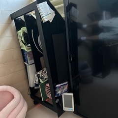 強化ガラス テレビ台  角おき可能の画像