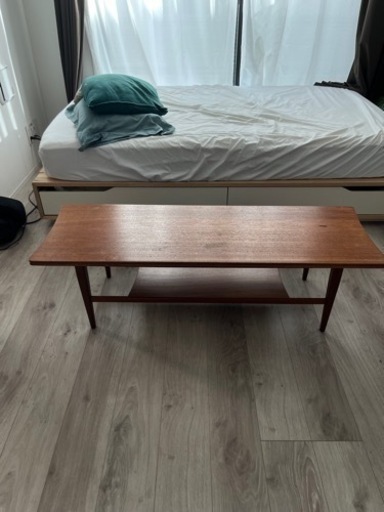 木製ローテーブル ヴィンテージ ヴィンテージ風ローテーブル [幅90] オープン収納付き キャスター付き