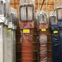 新品！ヴィンテージテイスト　レザー　メンズベルトの画像