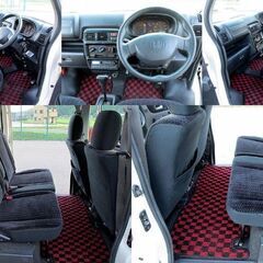 【売約済み・ありがとうございました】バモス ターボ 【デジタルルームミラー/4速オートマ/パワステ/エアコンOK/ETC/キーレス/バリ山タイヤ/タイベル交換歴有/人気の軽バス】車検令和6年6月16日 走行15.5万キロの画像