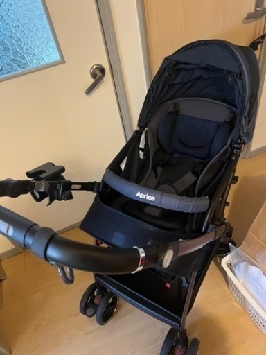 Aprica A型ベビーカー　オプティアクッショングレイス　ネイビー