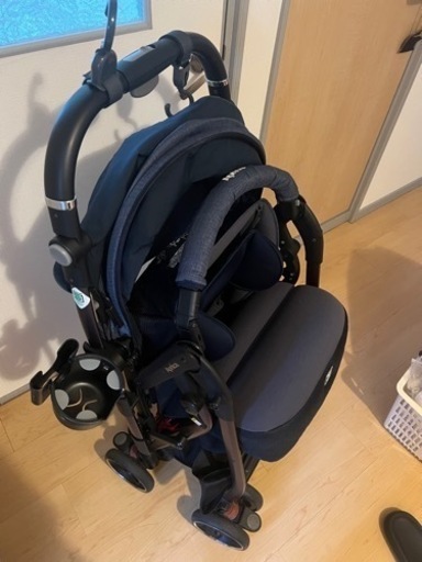 Aprica A型ベビーカー　オプティアクッショングレイス　ネイビー
