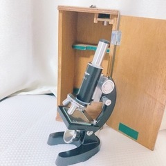 【お譲り先決定】昭和レトロ●EIKOW 顕微鏡 木箱あり●アンティーク●ヴィンテージの画像