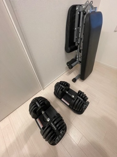 トレーニングベンチ・可変式ダンベル　セット