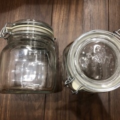無印良品　ソーダガラス密封ビン　2個セットの画像