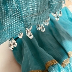 決定【差し上げます】ティファニーブルーのレースカーテンの画像