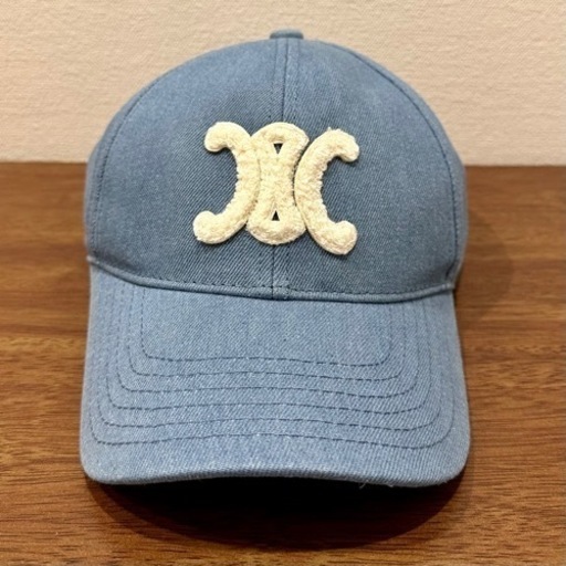 【CELINE】トリオンフ ベースボールキャップ / ユニオンウォッシュ ブルー