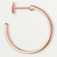 【CARTIER】ラブ イヤリング ピアス ピンクゴールド フルパヴェ ダイヤの画像
