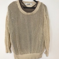 秋柄ニット　Mの画像
