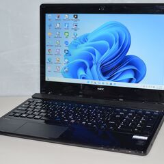 中古ノートパソコン Windows11+office 新品爆速SSD256GB NEC NS350/A 高性能core i3-5005U/メモリ8GB/15.6インチ/ブルーレイ/webカメラ内蔵