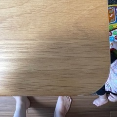 ダイニングテーブル（オーク材、幅120×奥75×高71cm）の画像
