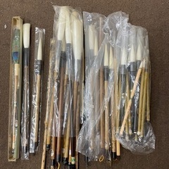 書道用品　筆、墨、水差し