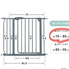 ベビーゲート×2 ホワイト　モダンデコ購入の画像