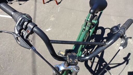 Caringbah 自転車 BMX 6段変速 サスペンション フルサス グリーン 緑 オリーブドラブ a.n.design works モトバイク Baboon バブーン 札幌 白石区 東札幌