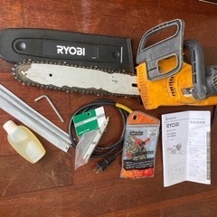 RYOBI  リョービ　チェーンソー　AC100V  フルセットの画像