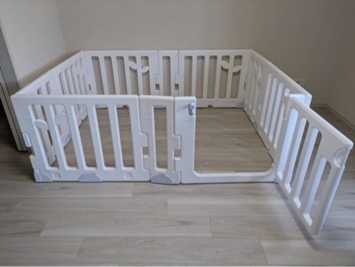 【carazベビーサークル】120×160cm ベビーサークル LEAF リーフ 10枚 ベビーゲート 軽量