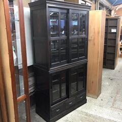 【愛品館八千代店】唐木　書棚　飾り棚