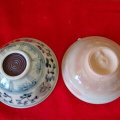 値下げ。格安中古未使用・短期使用茶道具　高級抹茶碗　夏目、銘入り、ピンク、内外菊等彫刻入りｗ１５ｈ５，６ｃｍ、１個価格、全２個　使用感無し。希望品ご指定下さい。  　　  　所在地と必要数量及び必要日をお知らせください。 　 の画像