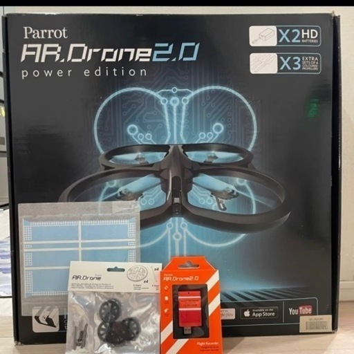 新品 Parrot AR.Drone2.0 power edition 未使用、未開封ドローン