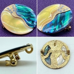 未使用■ブローチ兼ペンダントトップ■天然貝■の画像