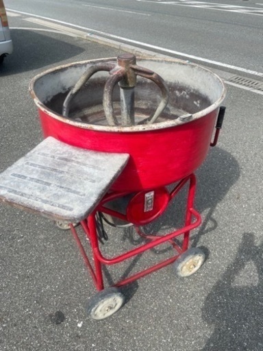 ☆ 中古品 モルタルミキサー 100V 直径770ｍｍ 再塗装品 動作問題なし 左官 ☆