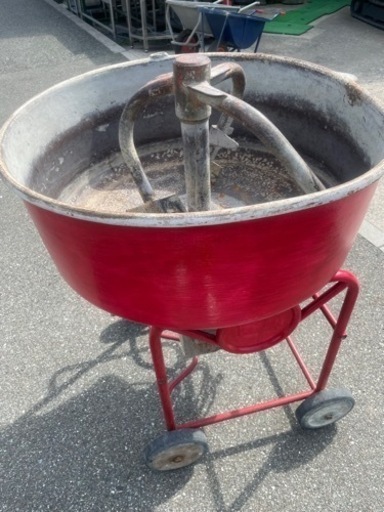 ☆ 中古品 モルタルミキサー 100V 直径770ｍｍ 再塗装品 動作問題なし 左官 ☆