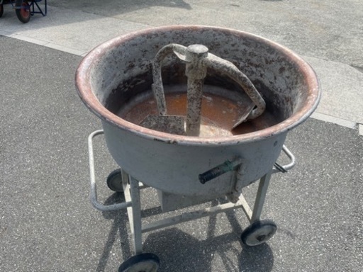 ☆ 中古品 モルタルミキサー 100V 直径750ｍｍ 動作問題なし 左官 ☆