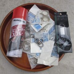 ☆無料☆地元のみ発送不可☆キーホルダー　二重リング　チェーンオイ...