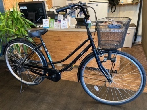 【SALE！通常価格より¥1000引き！前後タイヤ新品！】LEDダイナモ　26インチ自転車　ブラック