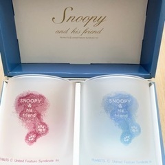 ☆佐々木硝子　ペアフリーグラスセット　スヌーピー　2個　日本製☆の画像