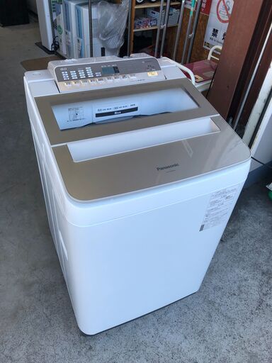 【動作保証あり】Panasonic 2018年 NA-FA80H6 8.0kg 全自動洗濯機 シャンパン【管理KRS612】