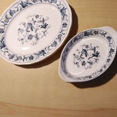 グラタン容器（5客）と受け皿（3枚）