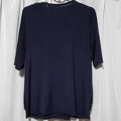 ●(50)未使用　LLサイズ　半袖カットソー　紺色の画像