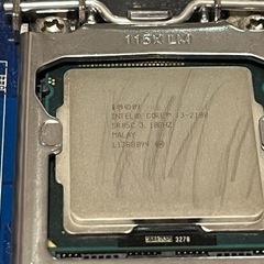 マザーボード　GA-H61M-USB3-B3 おまけ「Core i3 2100 3.1GHz」と冷却ファンの画像
