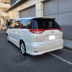 エスティマ2.4 アエラスGエディション　H19　車検6/2　108000ｋ　純正HDDナビ＆フルセグTV　フリップダウンモニター　カラーバックカメラ 　両側パワースライド　純正エアロ＆17ＡＷ　キセノン＆フォグ　7人乗りの画像