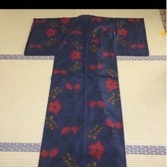 着物　大島紬　しみ有りの画像